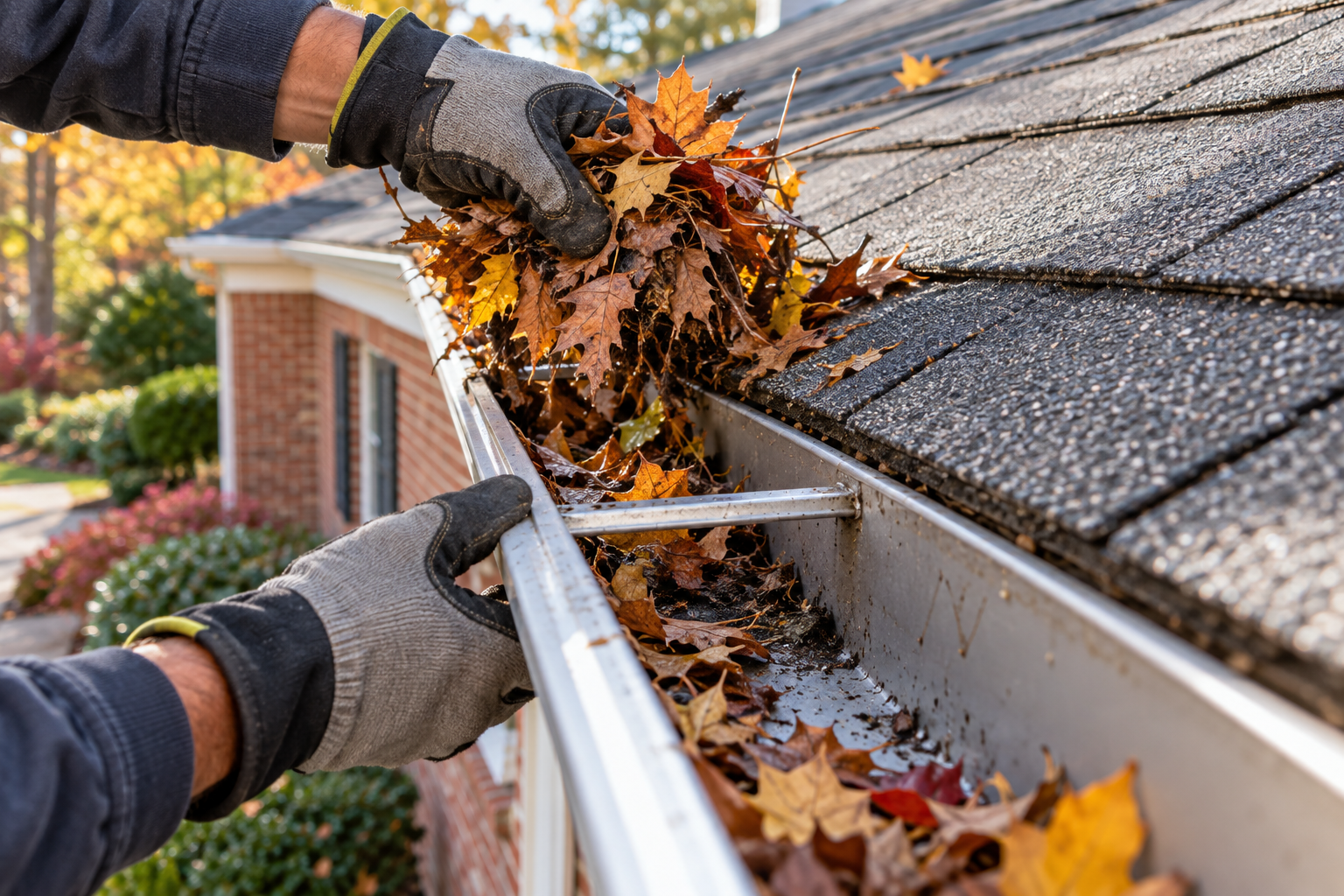 Gutter Cleaning service example